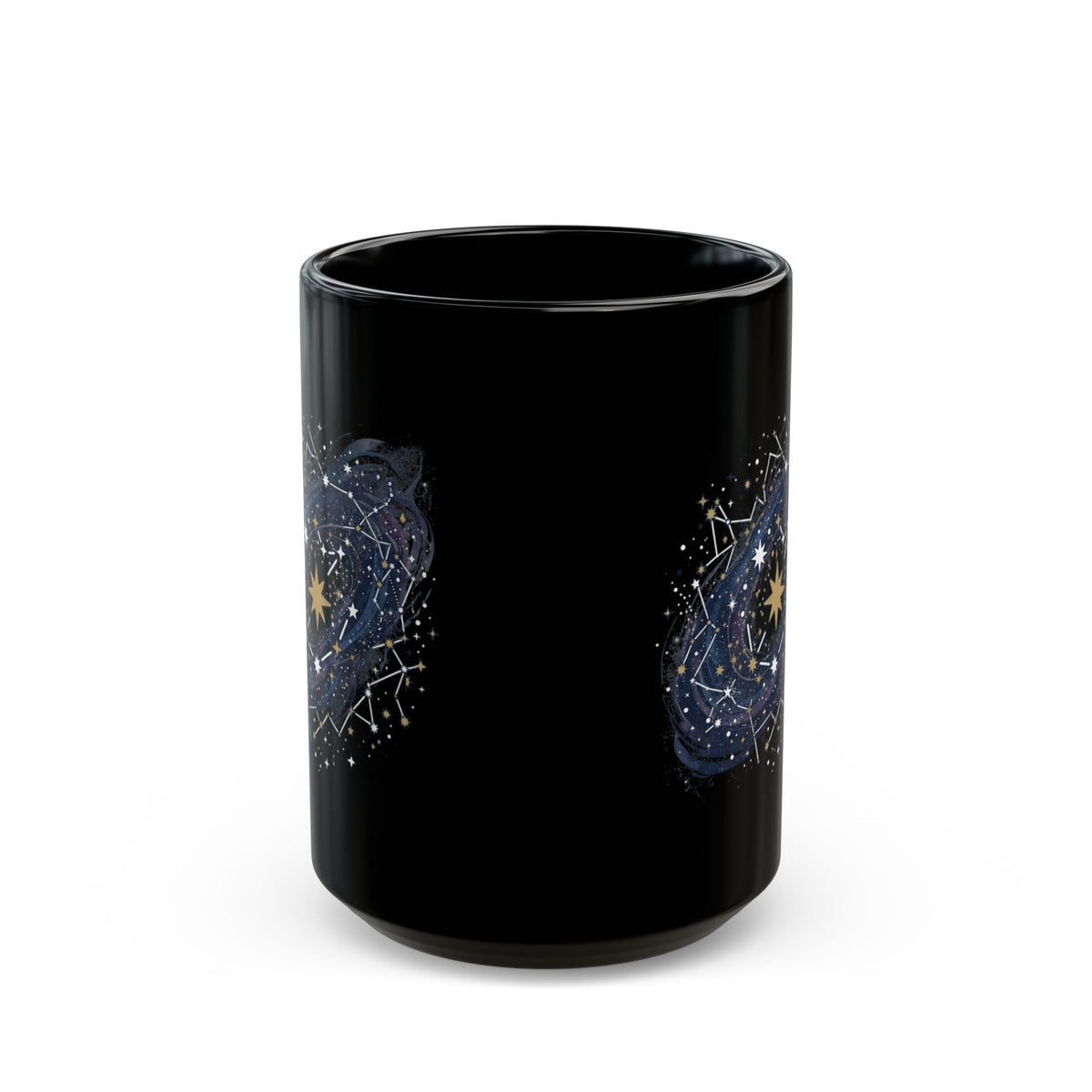"Constellation Map (Dark Sky)" Black Ceramic Mug