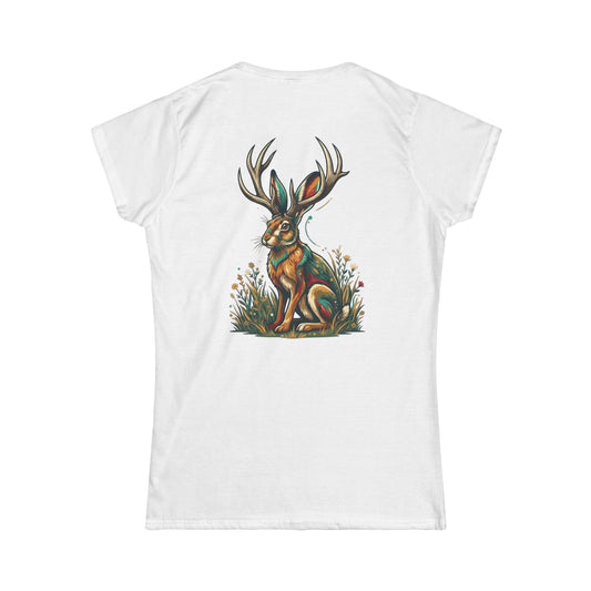 Color: White | Jackalope (American Folklore) Women's Tee