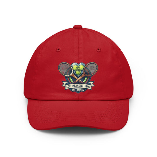 Color: Red | Love Means Nothing in Tennis Dad Hat