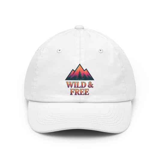 Color: White | Wild & Free Dad Hat — Graphic