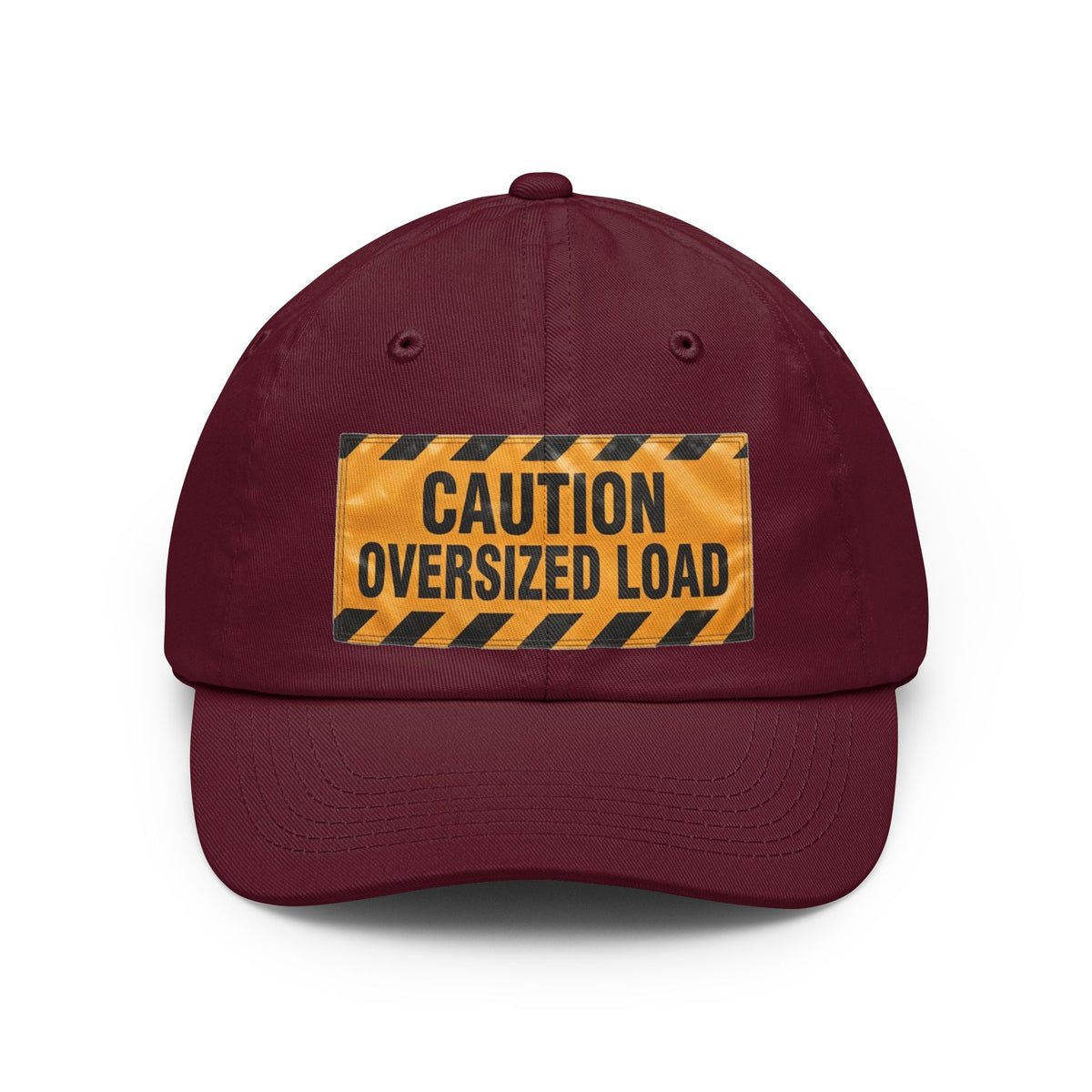 Color: Maroon | Caution Oversized Load Cap