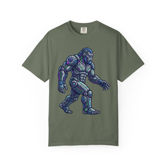 Color: Moss | Cyber Bigfoot Unisex Garment-Dyed Tee