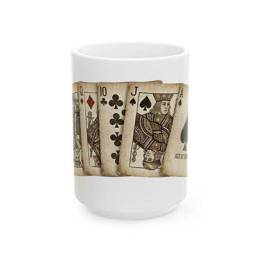 "Strip Poker Professional" White Ceramic Mug — Graphic