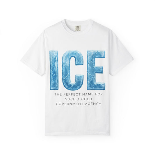 Color: White | ICE Cold Government Unisex Garment-Dyed T-shirt