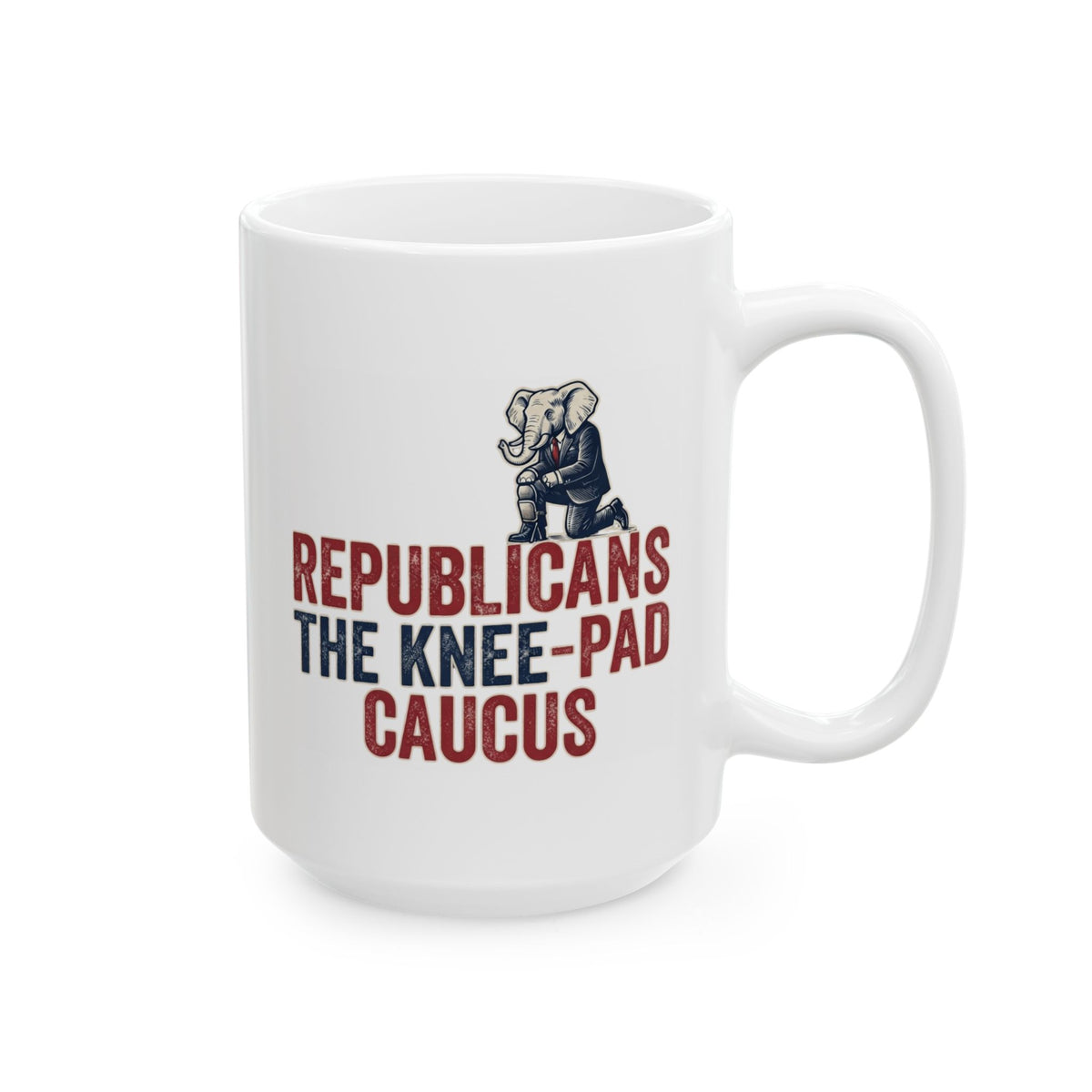 "The Knee Pad Caucus" White Ceramic Mug