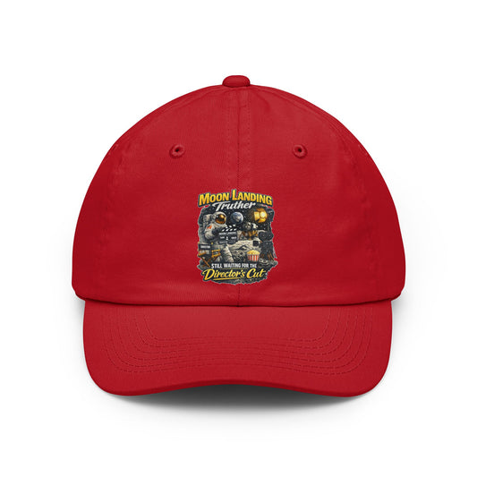 Color: Red | Moon Landing Truther Dad Hat
