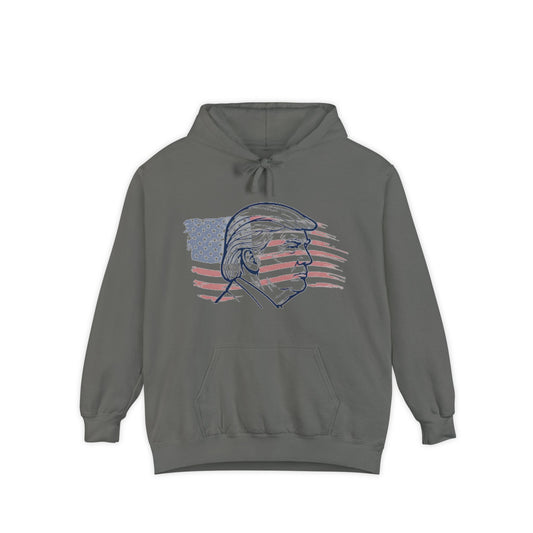 Color: Grey | Make Flags Great Again | Garment-Dyed Hoodie — AttitudeShirts