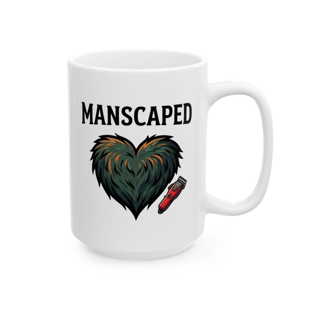 "Manscaped for the Full Moon" White Ceramic Mug — Graphic