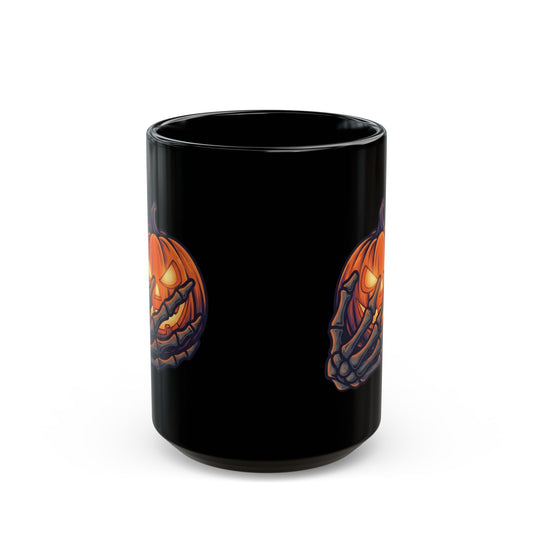 "Nice Pumpkins" Black Ceramic Mug — Graphic