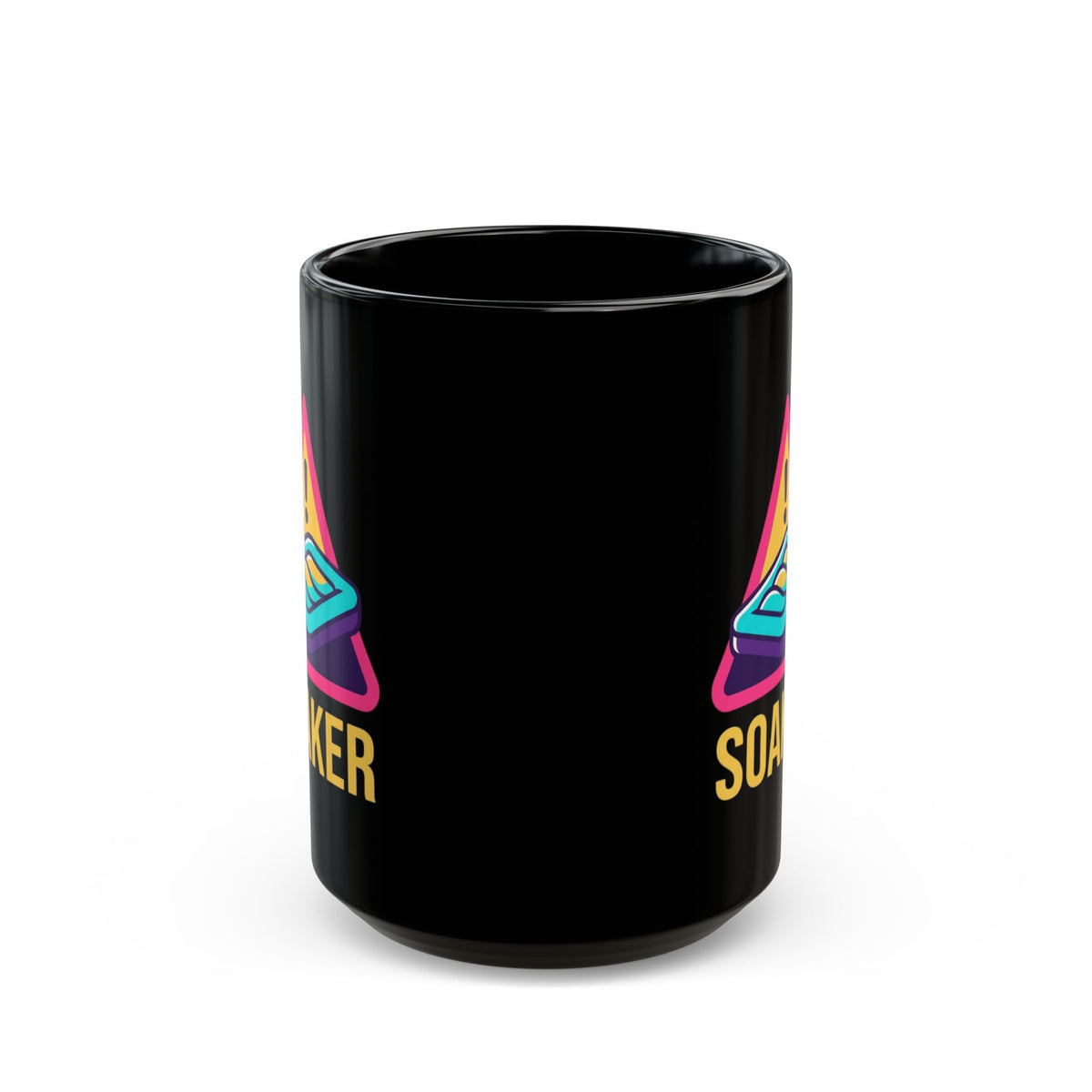 "Professional Soaker" Black Ceramic Mug — Graphic