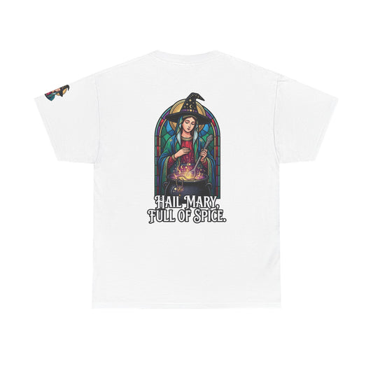 Color: White | Hail Mary Full of Spice Premium Graphic Tee