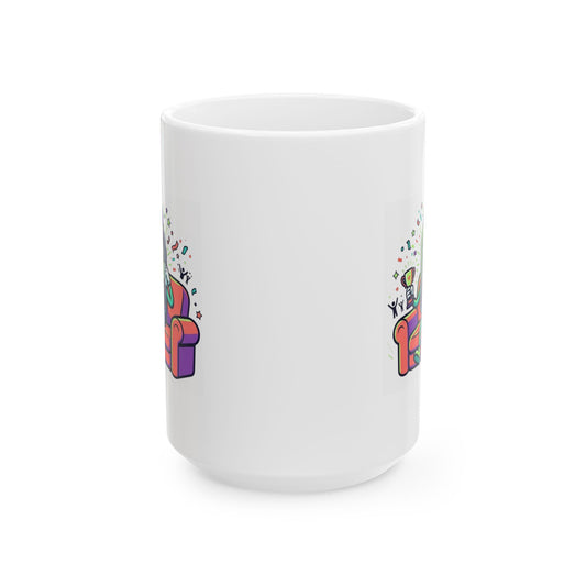 "The Bar Has Never Been Lower" White Ceramic Mug — Graphic