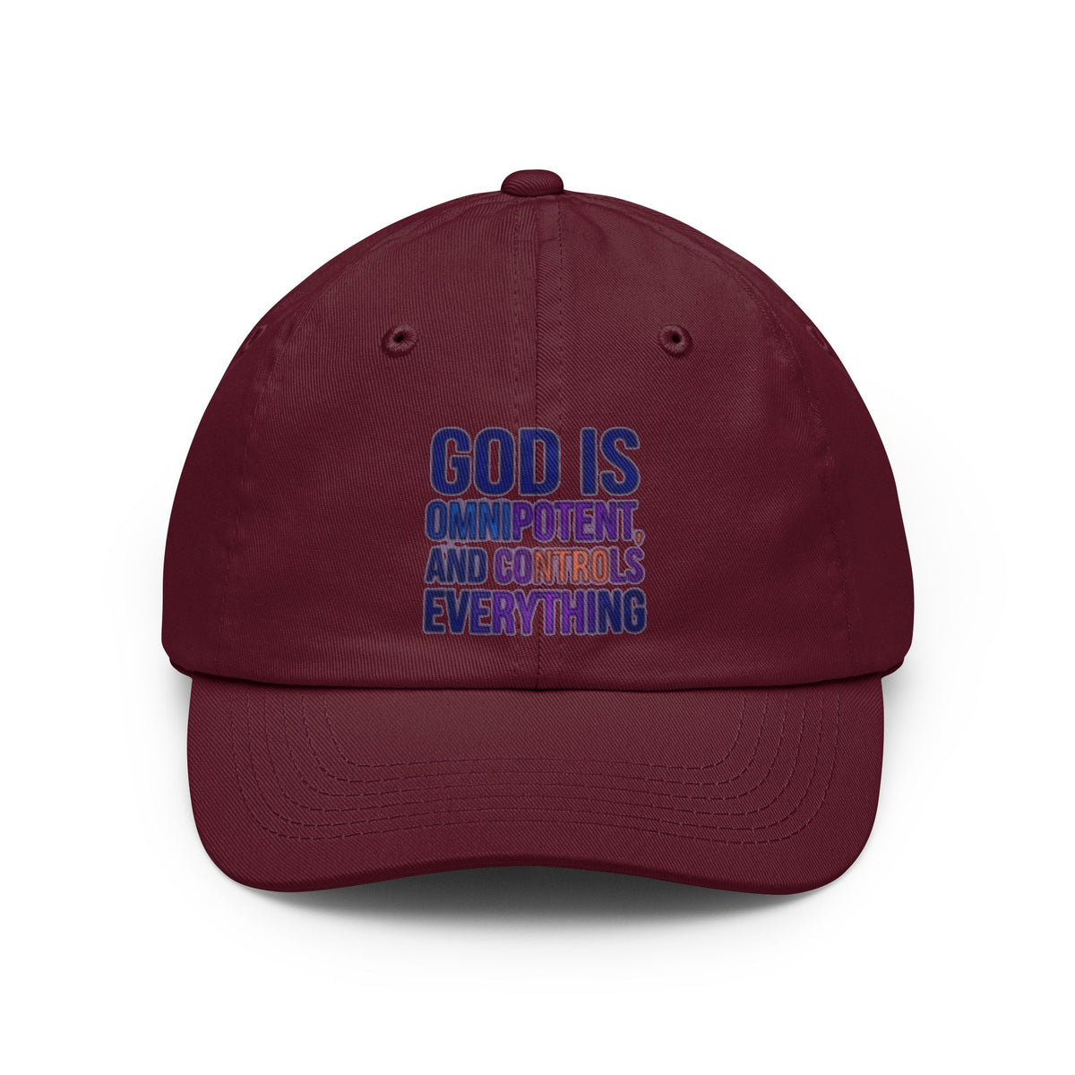 Color: Maroon | God Controls Everything Dad Hat