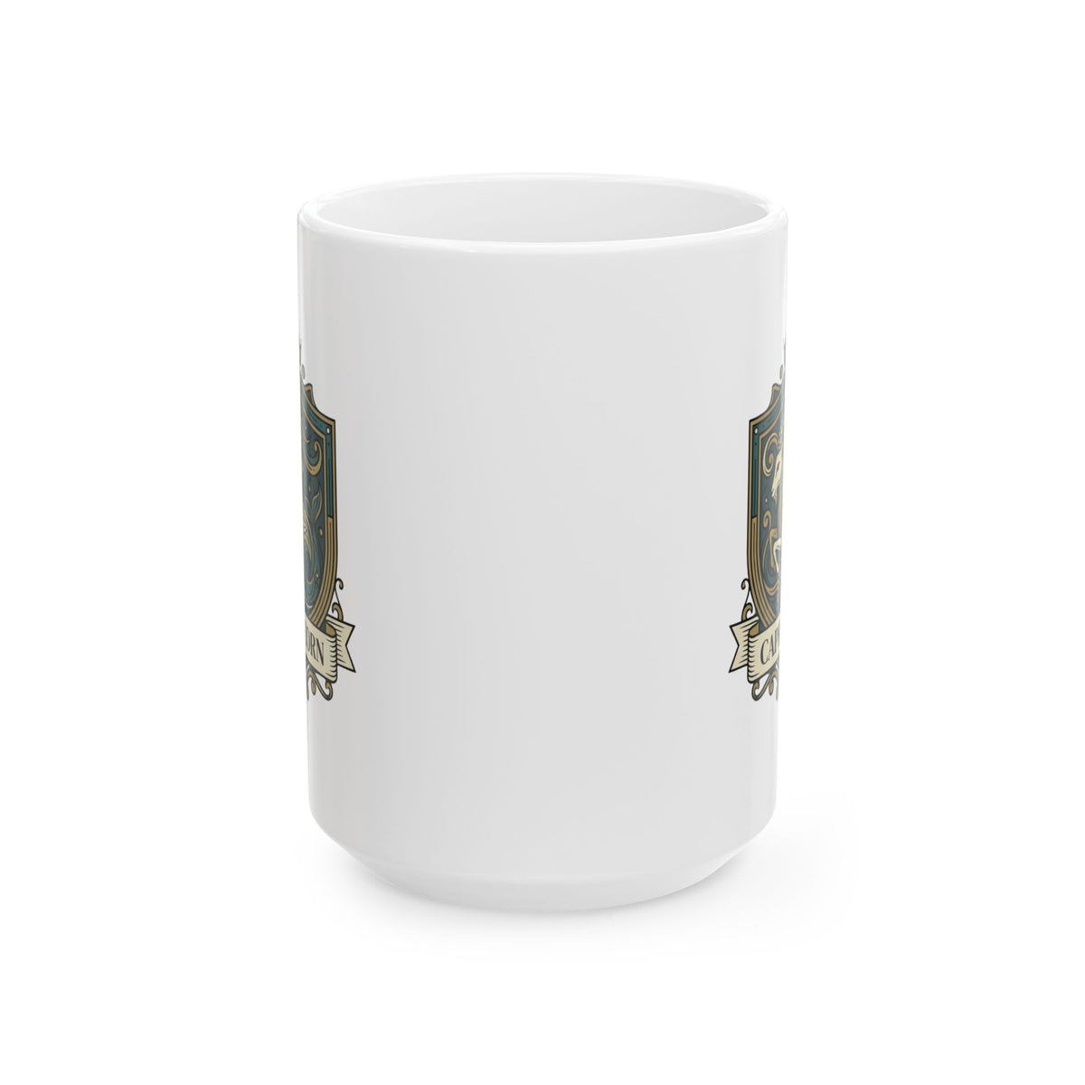 "Capricorn- The Sea-Goat Crest" White Ceramic Mug