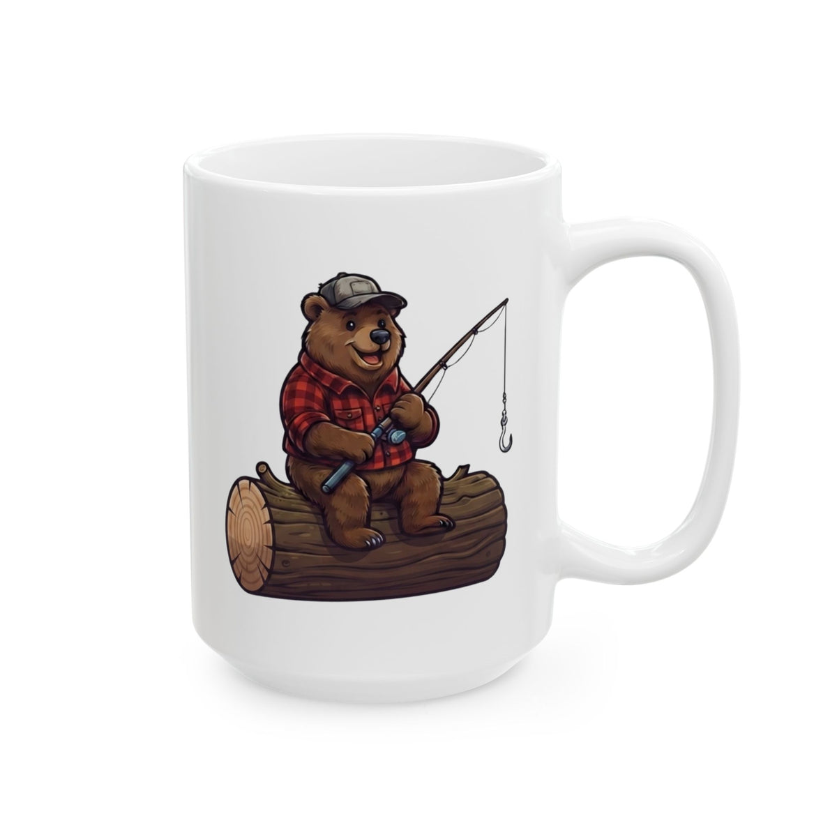 "Bear Master Baiter" White Ceramic Mug — Graphic