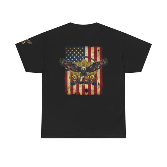 Color: Black | Eagle and Flag 250 Years Premium Graphic Tee