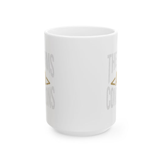 "Terms and Conditions" White Ceramic Mug — Graphic