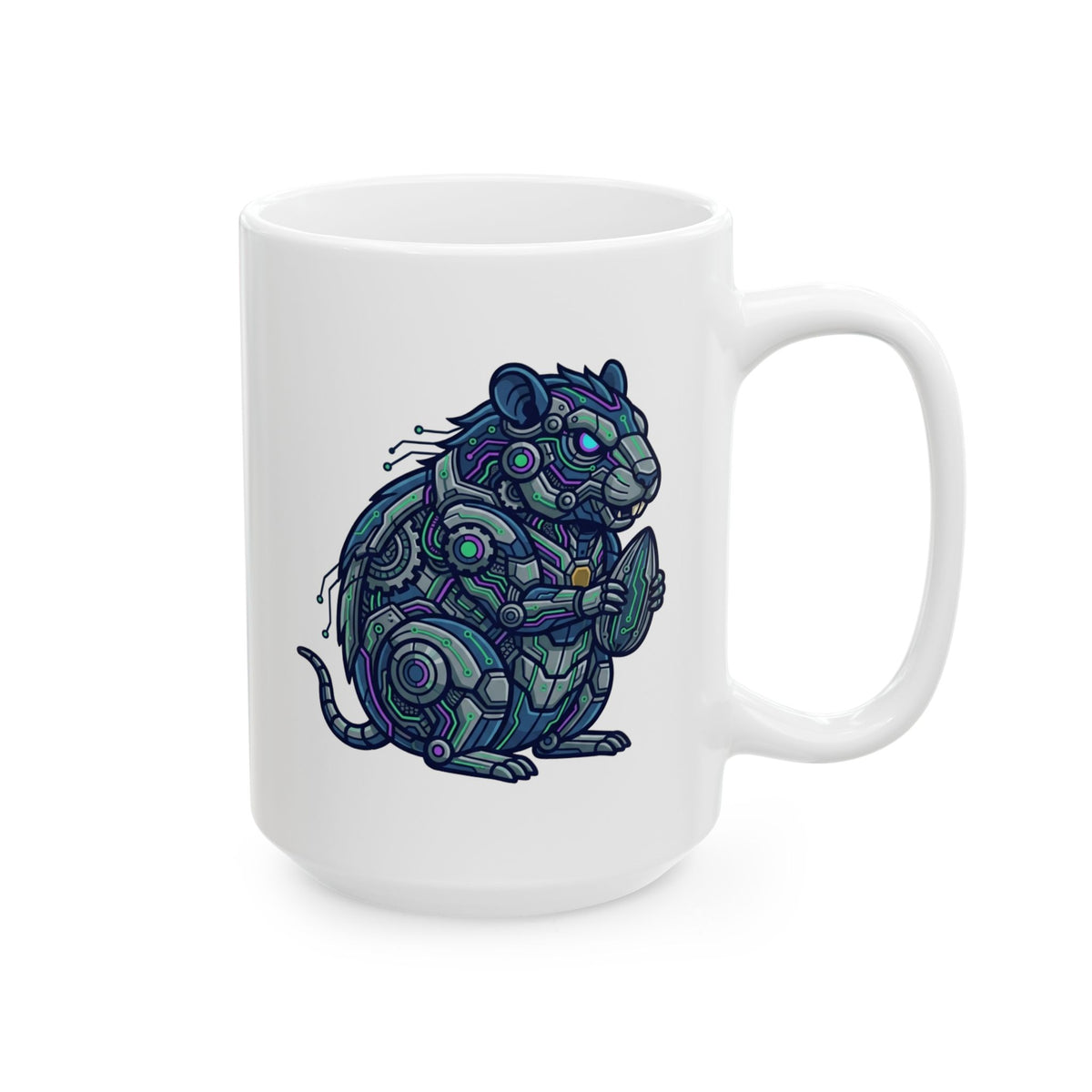 "Cyber Hamster" White Ceramic Mug