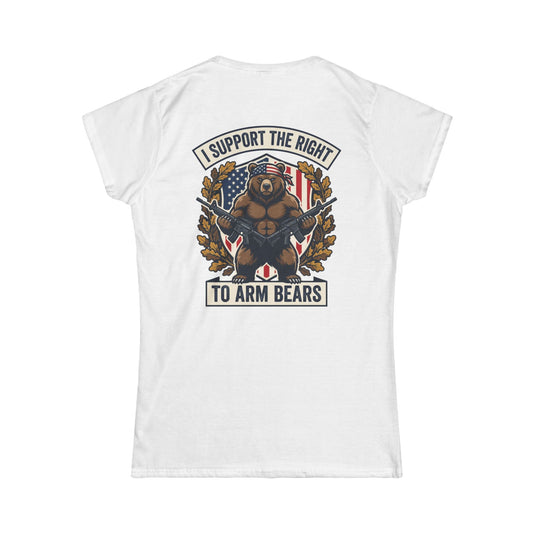 Color: White | Right to Arm Bears Women's Tee