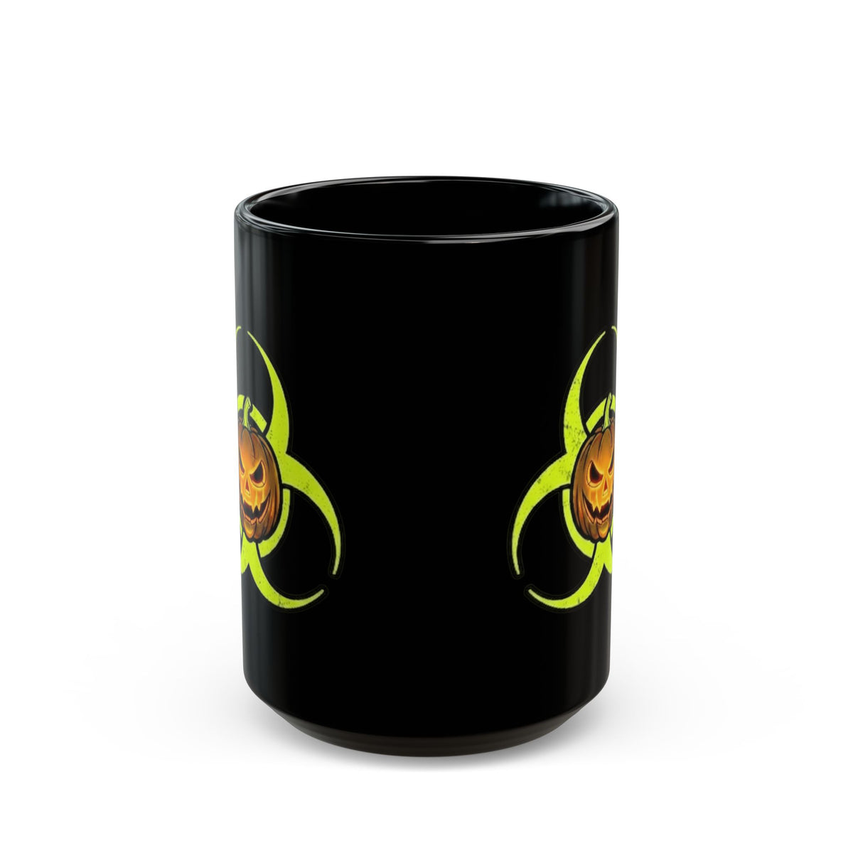 "Toxic handle With Latex" Black Ceramic Mug — Graphic