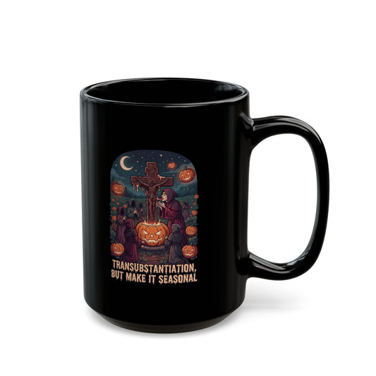 "Seasonal Transubstantiation" Black Ceramic Mug