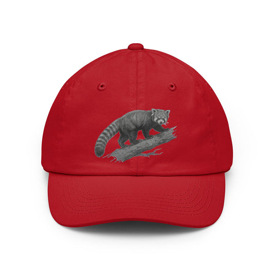 Color: Red | Pencil Sketch Art Red Panda Dad Hat