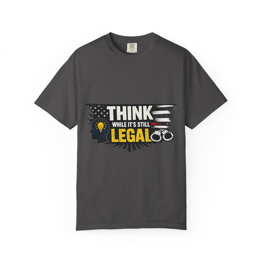 Color: Graphite | Think (Apparently It's Revolutionary) | Garment-Dyed Tee — AttitudeShirts