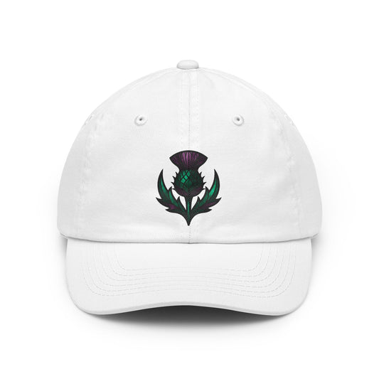 Color: White | Stained Glass Floral Dad Hat — Graphic