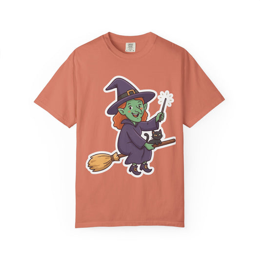 Color: Terracotta | Witch Unisex Garment-Dyed Tee
