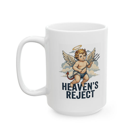 "Heaven's Reject" White Ceramic Mug