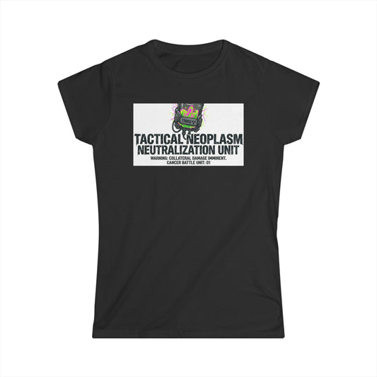 Color: Black | Battle Unit: Cancer Division | Women's Tee — AttitudeShirts