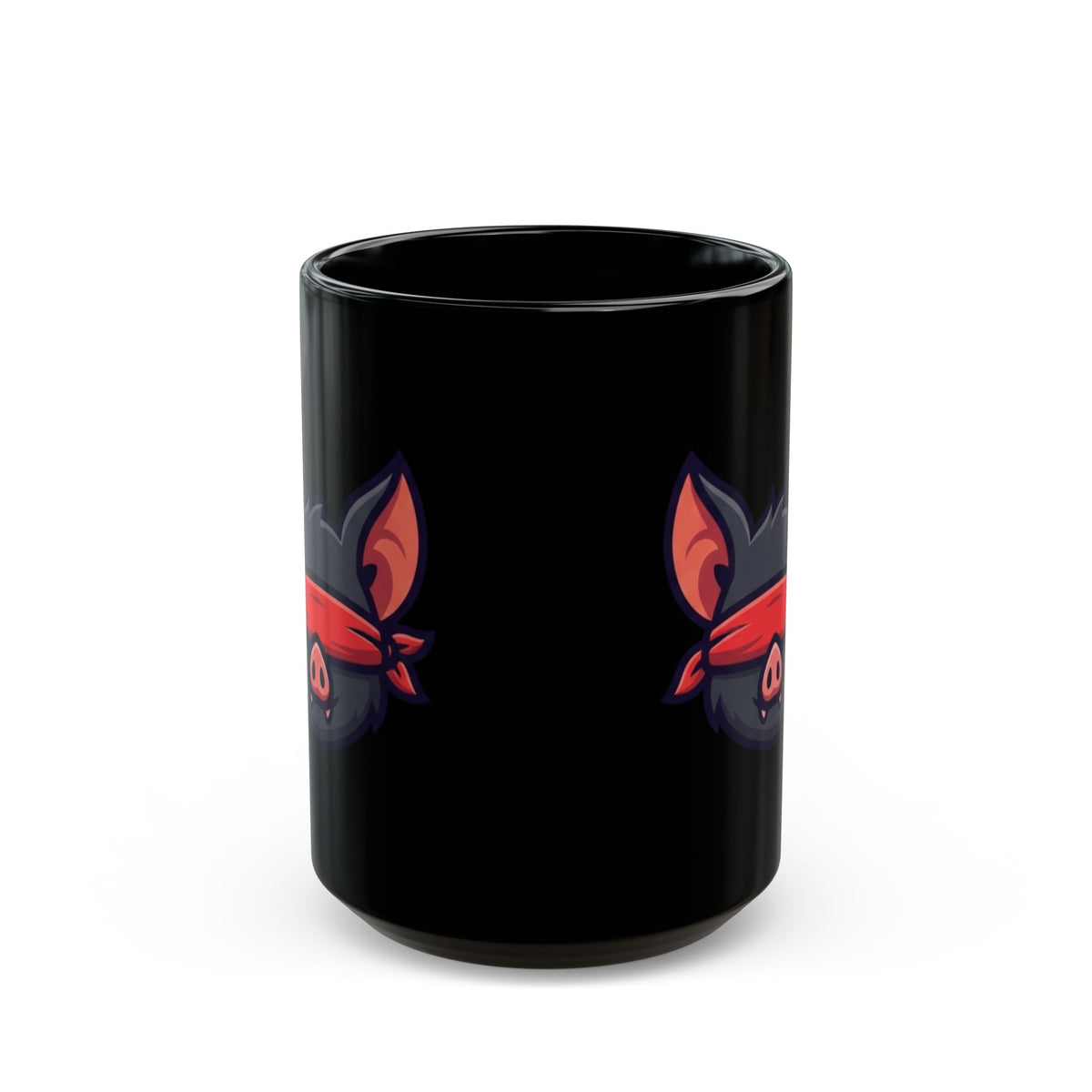 "Blind, Drunk, and Swinging" Black Ceramic Mug — Graphic