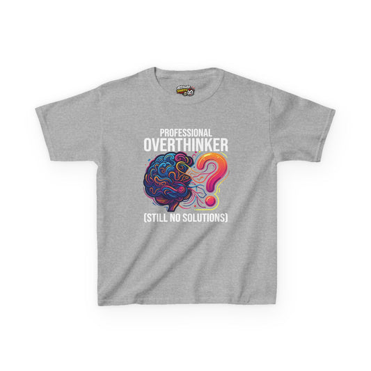 Color: Sport Grey | Professional Overthinker Kids Tee
