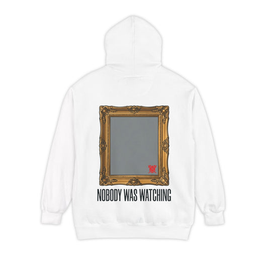 Color: White | Nobody Was Watching Garment-Dyed Hoodie