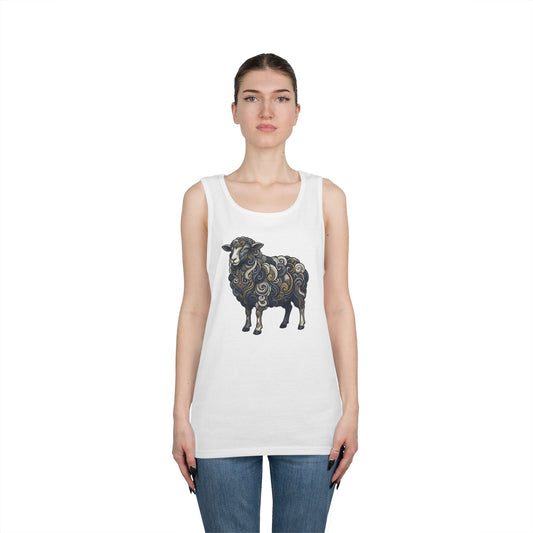 Color: White | Barnyard Sheep Tank Top