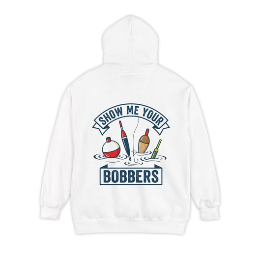 Color: White | Show Me Your Bobber Garment-Dyed Hoodie
