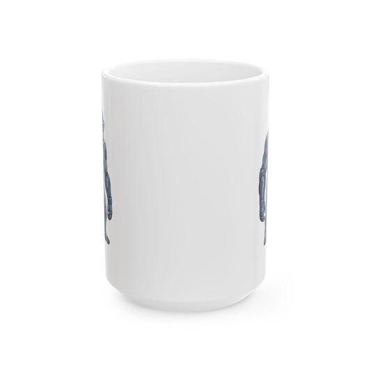 "Cyber Chimp" White Ceramic Mug