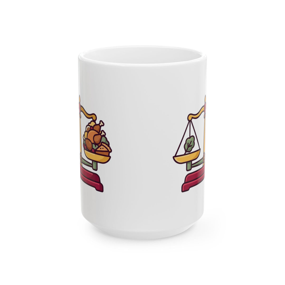 "My Diet Philosophy" White Ceramic Mug — Graphic
