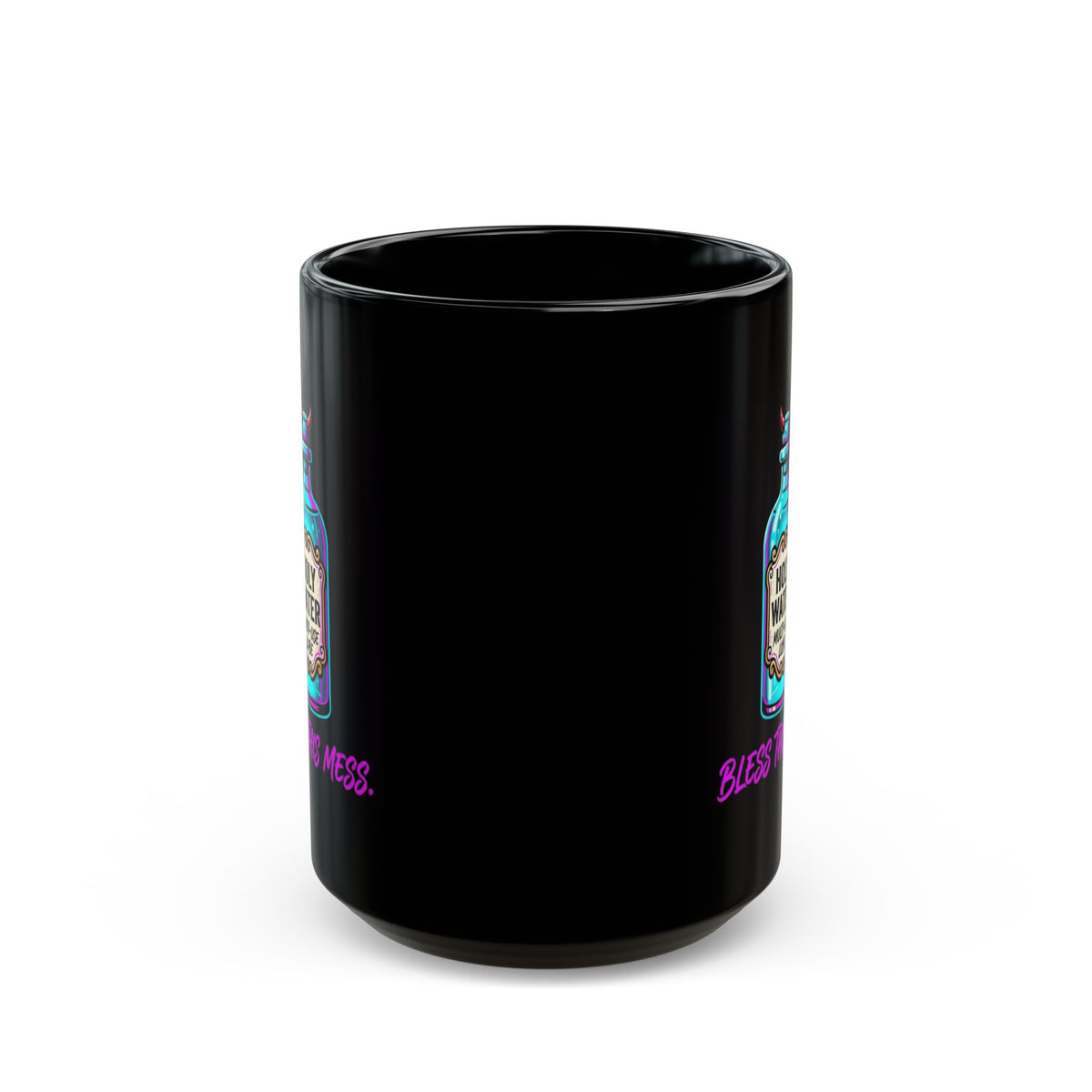 "Holy Lube" Black Ceramic Mug