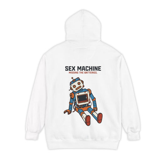 Color: White | Sex Machine Garment-Dyed Hoodie