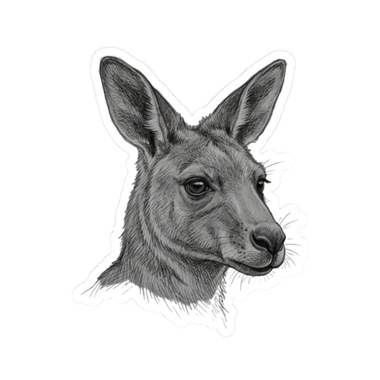 "Pencil Sketch Art Kangaroo" Sticker