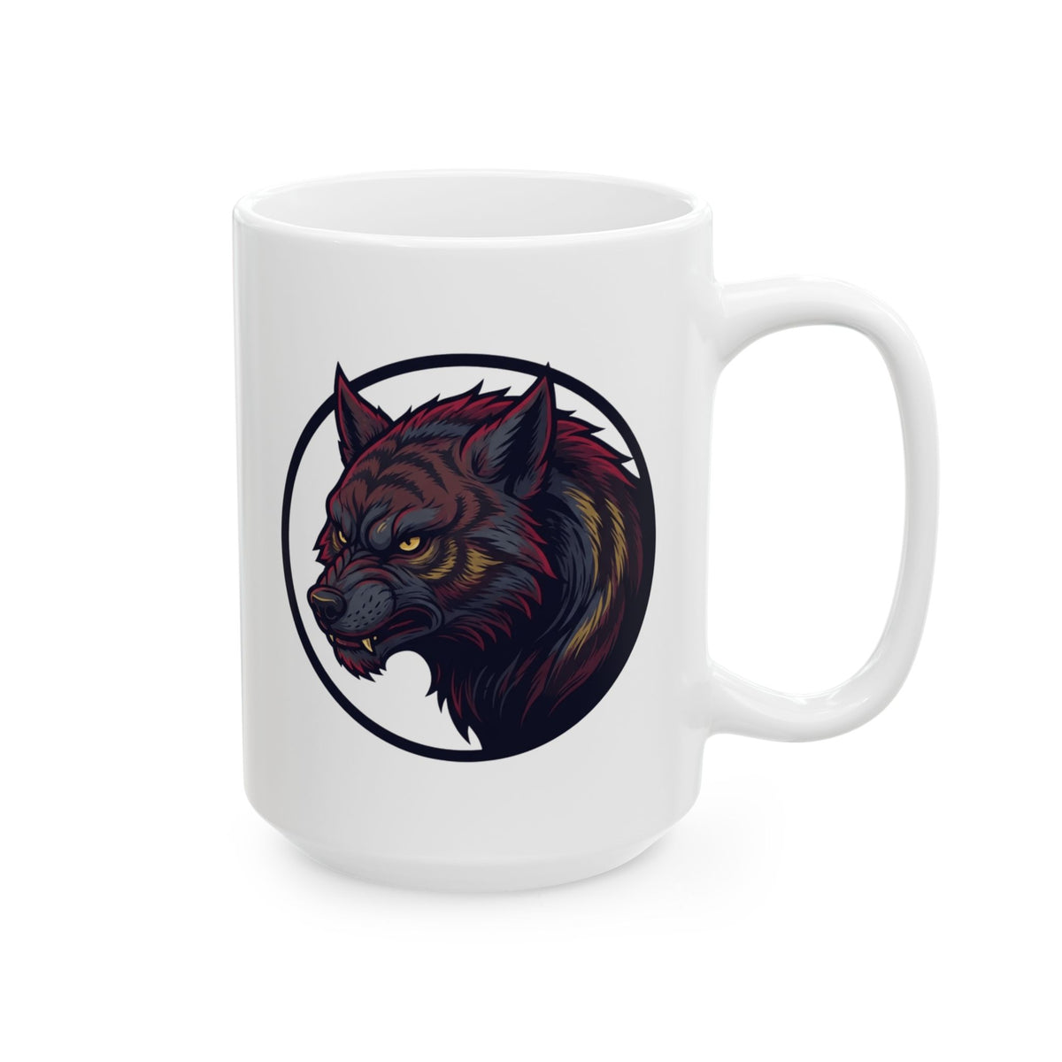 "The Beast of Gévaudan (France)" White Ceramic Mug — Graphic