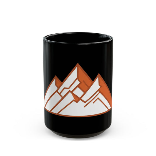 "Peaks" Black Ceramic Mug — Graphic