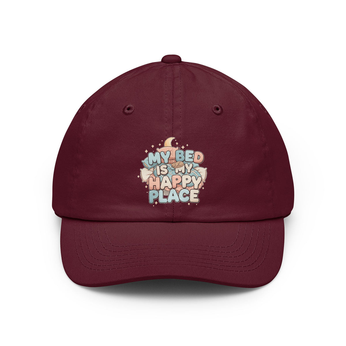Color: Maroon | My Bed is My Happy Place Dad Hat