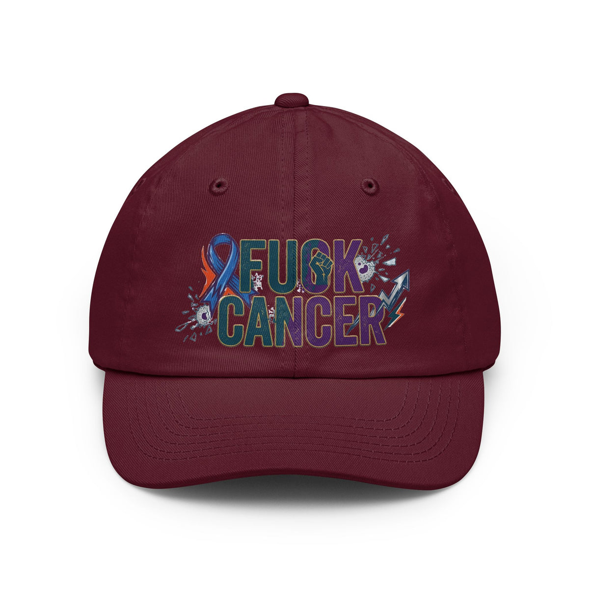 Color: Maroon | Fuck Cancer Dad Hat