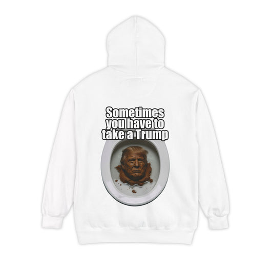 Color: White | Sometimes You Have to Take A Trump Garment-Dyed Hoodie