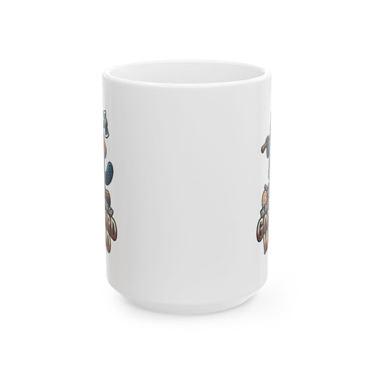 "In Desperate Need of Good Hard Wood" White Ceramic Mug