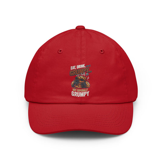 Color: Red | Eat Drink And Be Grumpy Dad Hat
