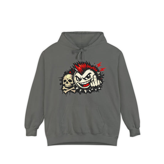 Color: Grey | One Finger Opinion | Garment-Dyed Hoodie — AttitudeShirts