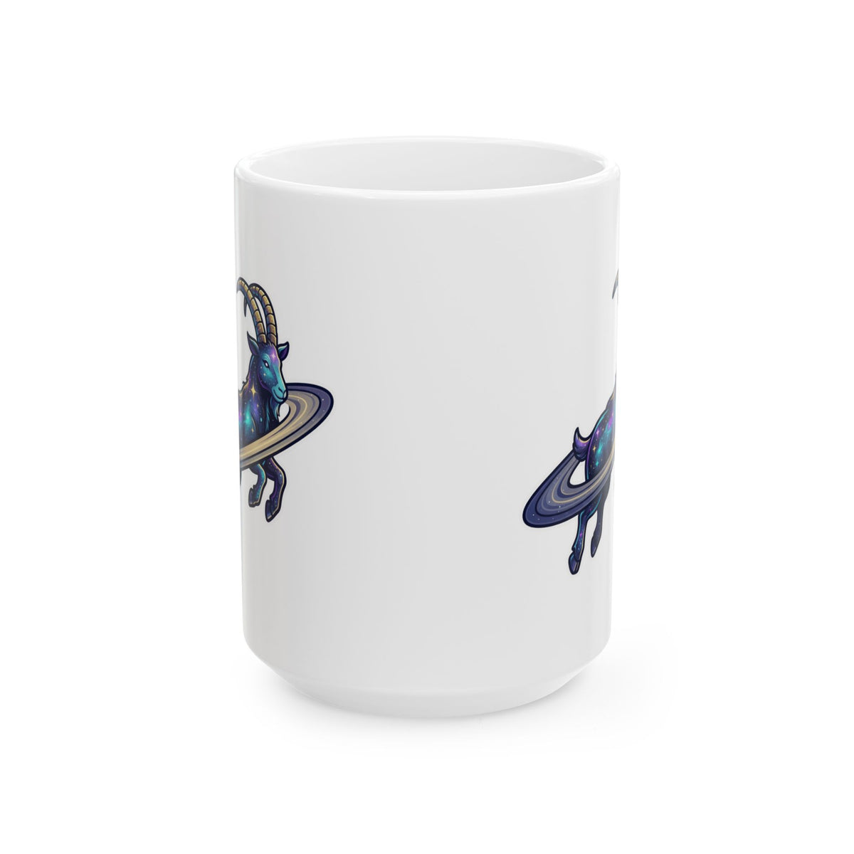 "Space Explorer Capricorn" White Ceramic Mug — Graphic